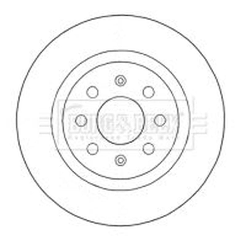 Borg & Beck 2 x Solid Rear Brake Discs BBD4577-x2