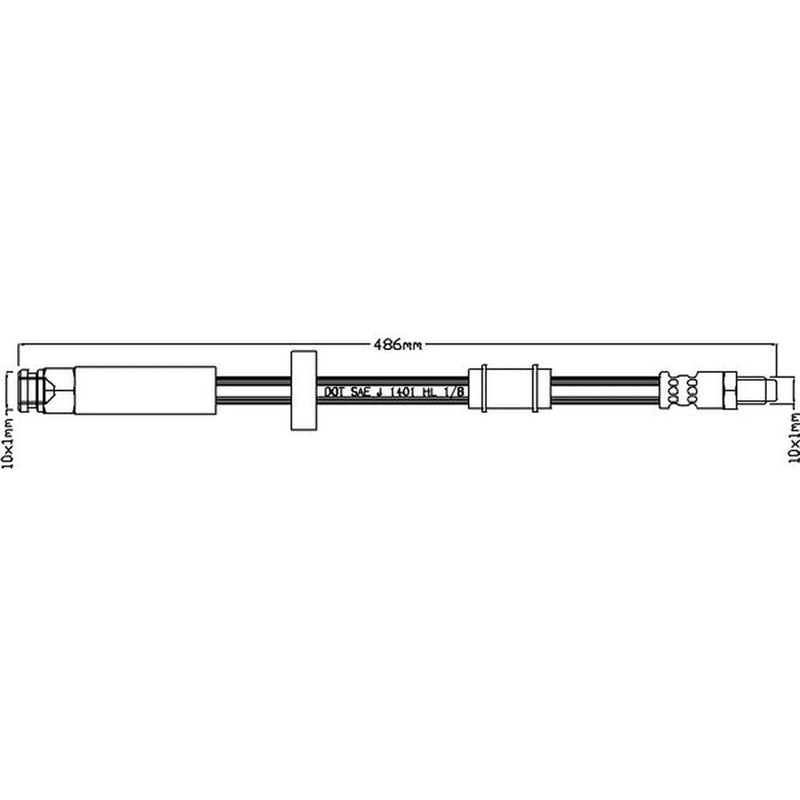 Juratek Brake Hydraulic Hose Line Lower JBH1027