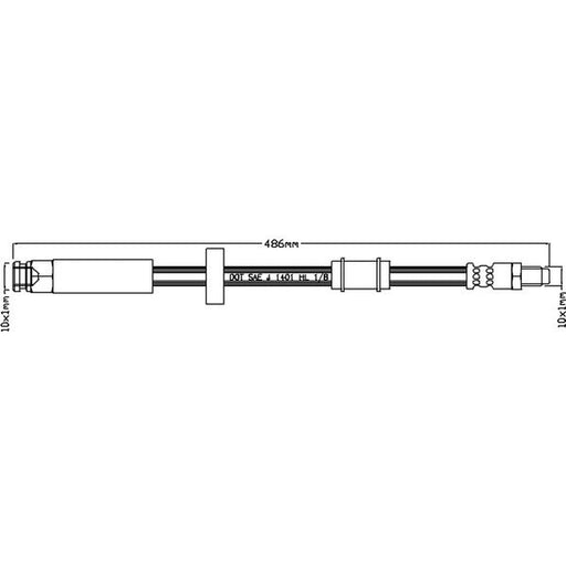 Juratek Brake Hydraulic Hose Line Lower JBH1027