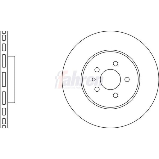 Fahren Front Brake Vented Discs & Pads fits Fiat Tipo 2015-2020 1.3 1.4 1.6