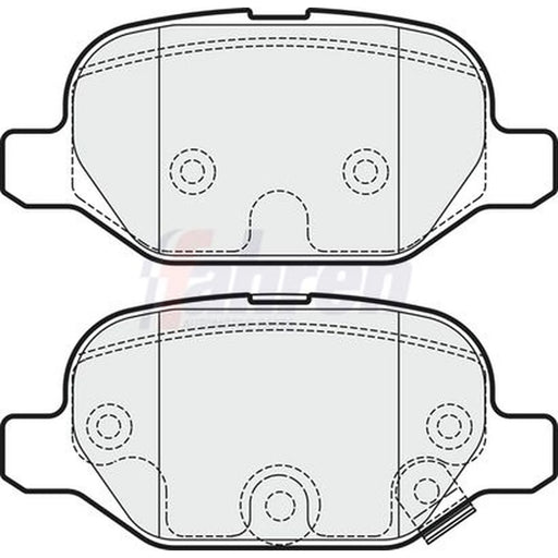 Fahren Rear Brake Pad Set fits Fiat Panda 2012 on 0.9 1.3