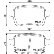 Mintex Rear Brake Pad Set MDB4030