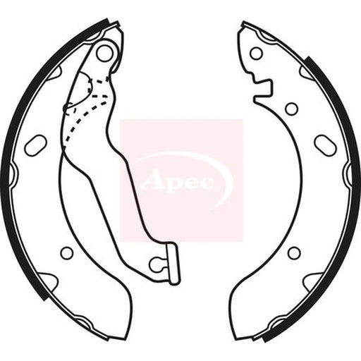 Apec Brake Shoe Set Axle Kit SHU522