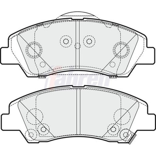 Fahren Front Brake Pad Set fits Hyundai I10 II 2013-2019 1.0 1.2