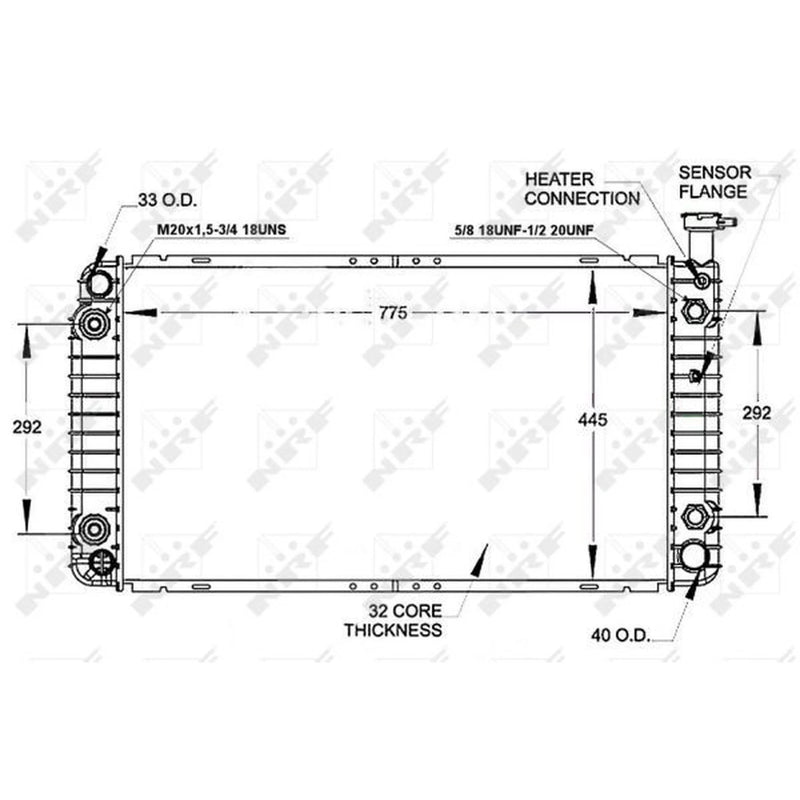 NRF Engine Radiator 50255