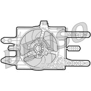 Denso Engine Cooling Fan fits Fiat Punto 1993-1999 1.2