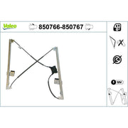 Valeo Electric Window Regulator Lifter Right Front 850767