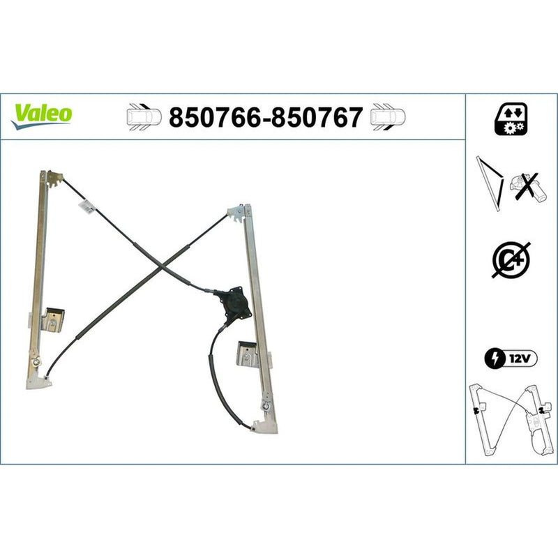 Valeo Electric Window Regulator Lifter Right Front 850767