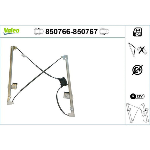 Valeo Electric Window Regulator Lifter Left Front 850766
