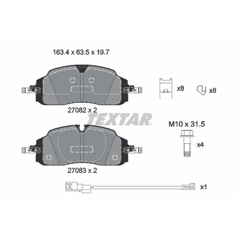 Textar Front Brake Pad Set 2708201