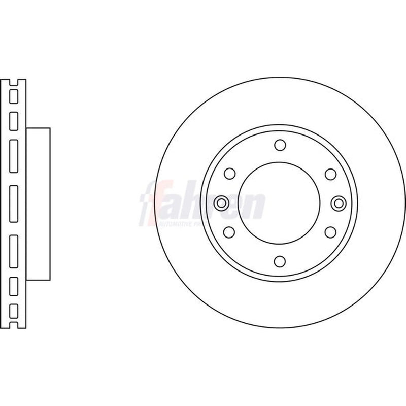 Fahren 2 x Vented Brake Discs fits Kia Sedona 2006-2015 2.2 2.7 2.9
