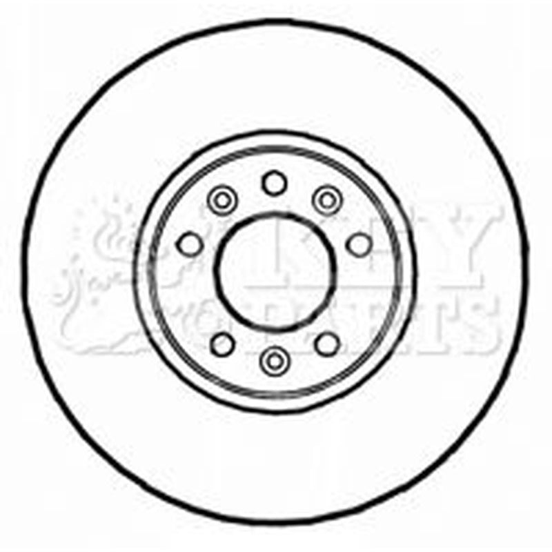 Key Parts 2 x Vented Front Brake Discs KBD5815S-x2