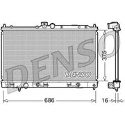 Denso Engine Radiator DRM45024