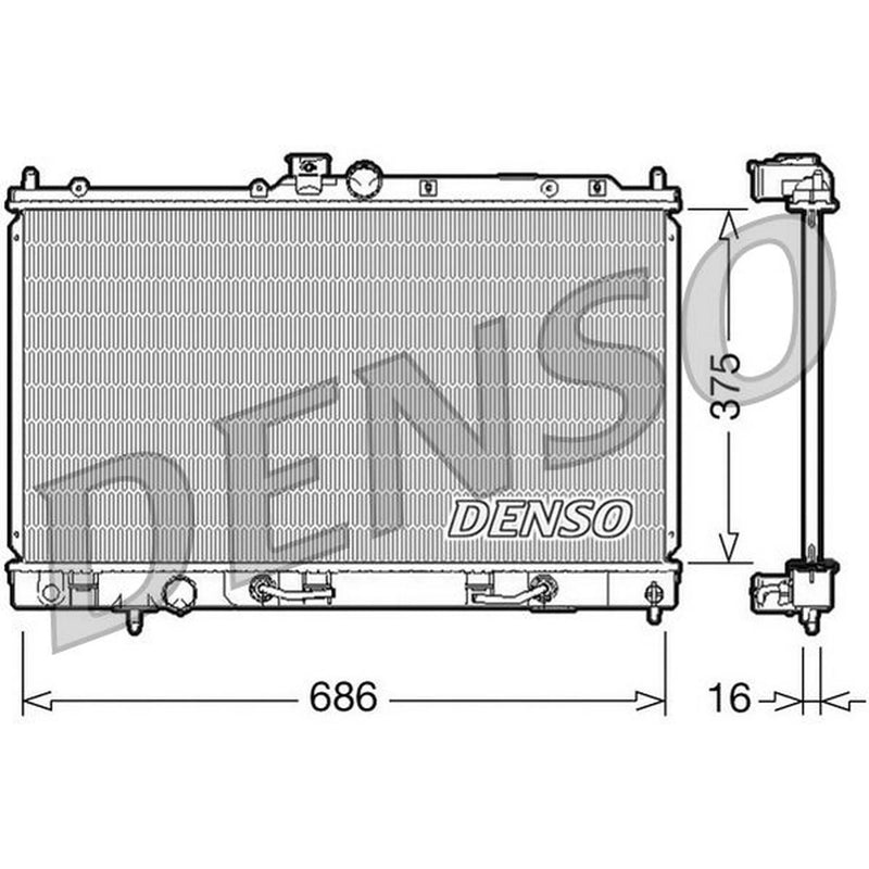 Denso Engine Radiator DRM45024
