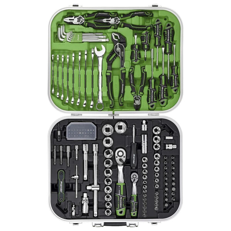 Sealey Mechanic's Tool Kit 144pc Hi-Vis Green AK7980HV Sealey  - Town Parts