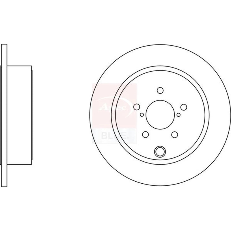 Apec 2 x Solid Rear Brake Discs SDK6594-x2