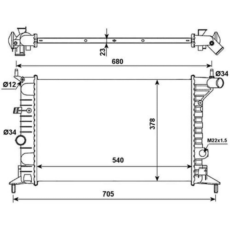 NRF Engine Radiator 509516