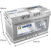 Varta Battery 12V 80Ah 800A 932080080K312