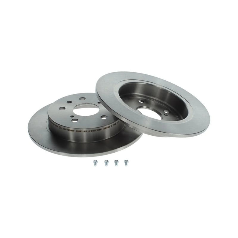 Bosch 2 x Solid Rear Brake Discs 0986479047-x2