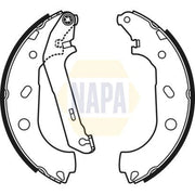 NAPA Brake Shoe Set Axle Kit NBS1051
