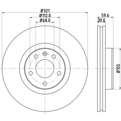 DON 2 x Externally Vented Front Brake Discs PCD10981-x2