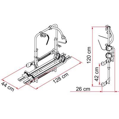 Fiamma Carry Bike Mercedes DJ Sprinter or Volkswagen Crafter 2006 Onwards - Fiamma - Van Life Living