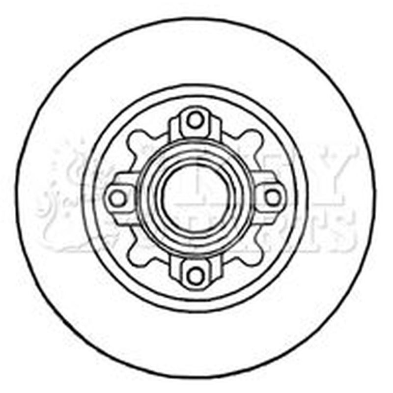 Key Parts 2 x Solid Rear Brake Discs KBD5841S-x2