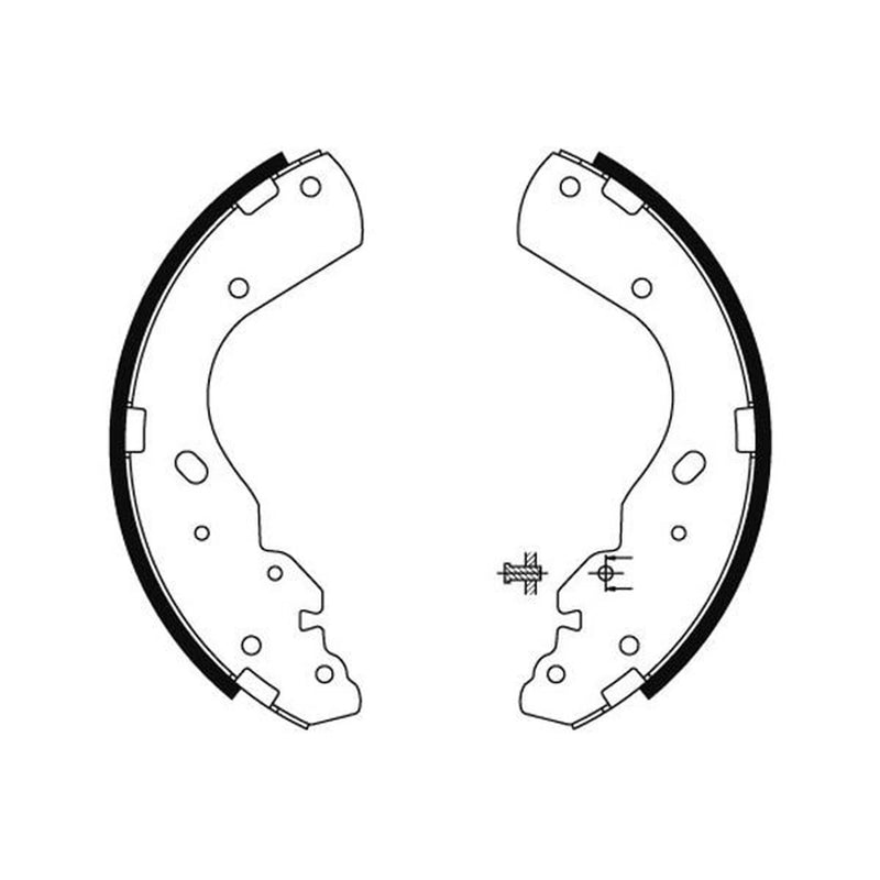 Mintex Brake Shoe Set Axle Kit MFR491