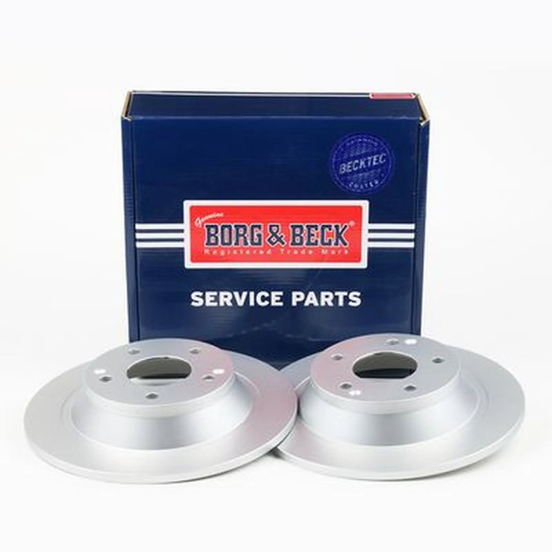 Borg & Beck 2 x Solid Rear Brake Discs BBD5571-x2