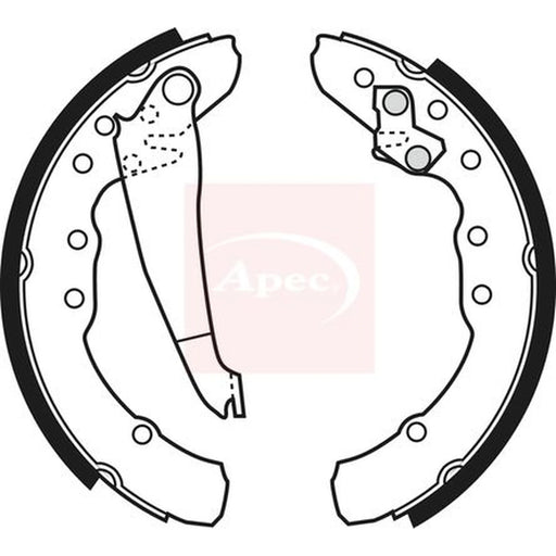 Apec Brake Shoe Set Axle Kit SHU498