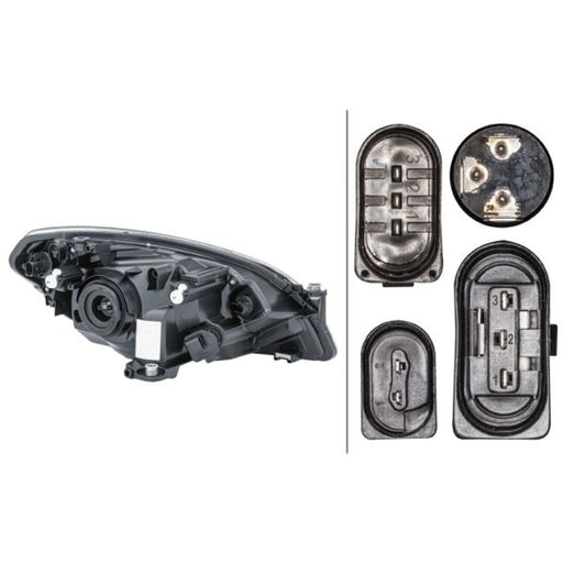 Hella Headlight Headlamp H4 Left 1EJ 010 672-011