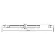 Borg & Beck Brake Hydraulic Hose Line Rear Right BBH7266