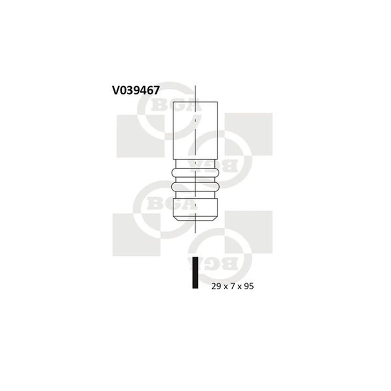 BGA Engine Exhaust Valve 29mm Head V039467