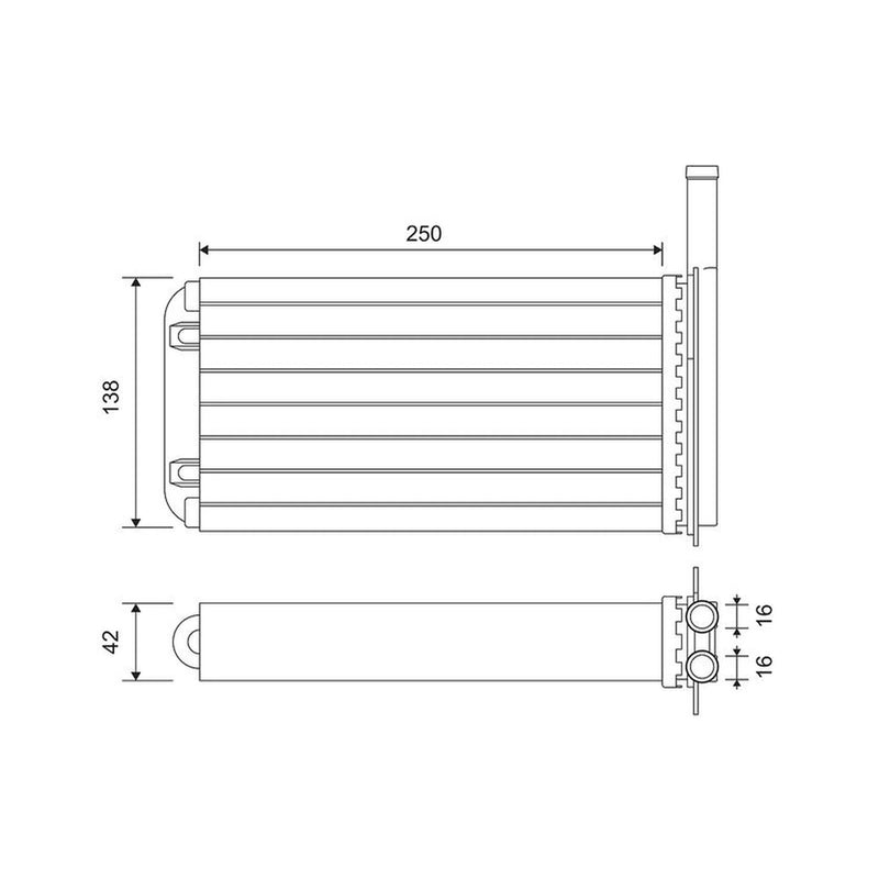 Valeo Heater Matrix Core Heat Exchanger 812058