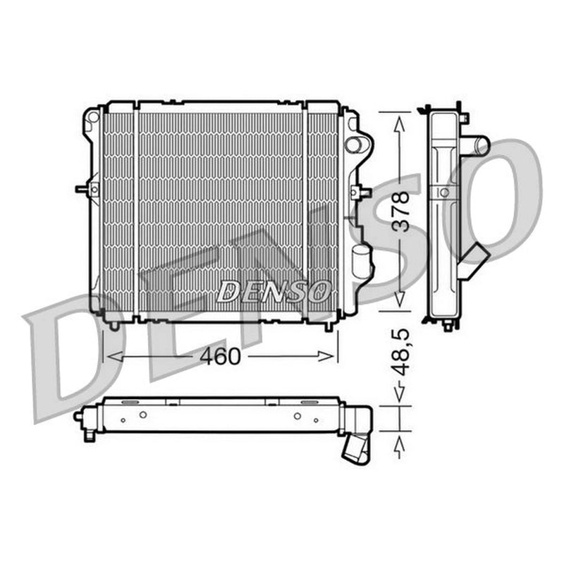 Denso Engine Radiator fits Renault Clio I 1991-1998 1.9