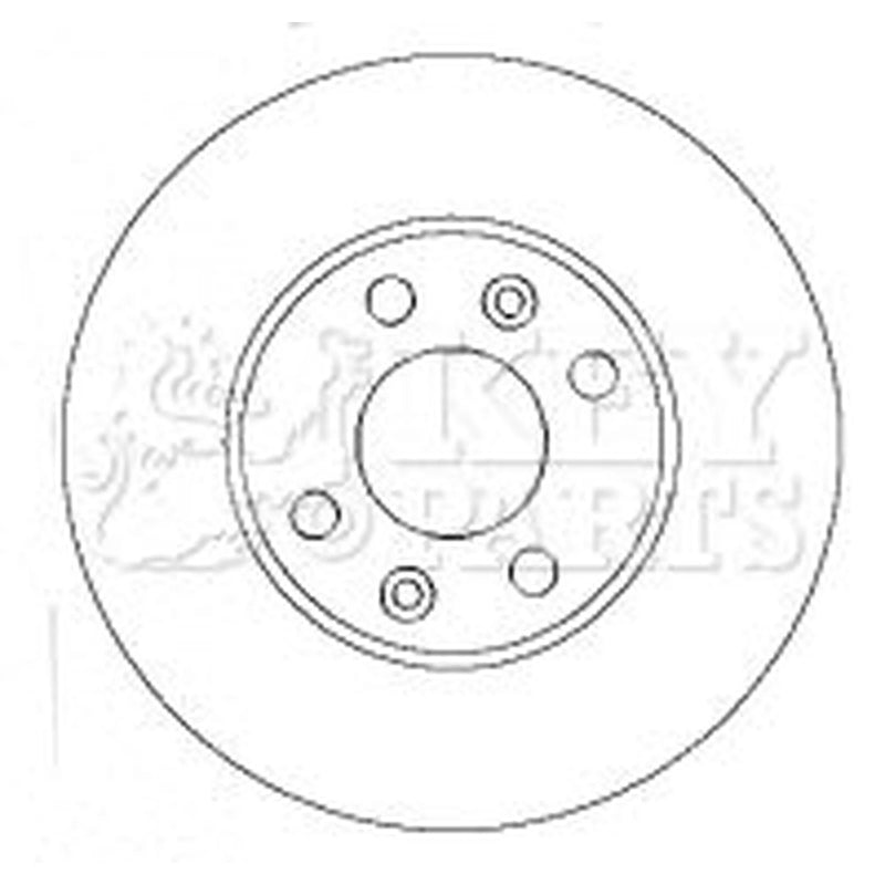 Key Parts 2 x Vented Front Brake Discs KBD4434-x2