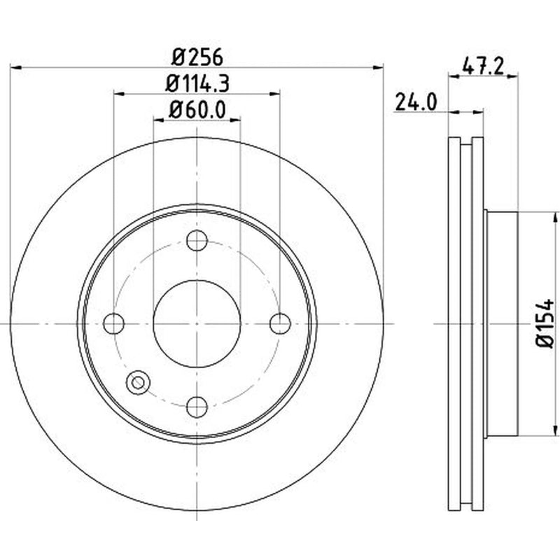DON 2 x Vented Front Brake Discs PCD14112-x2