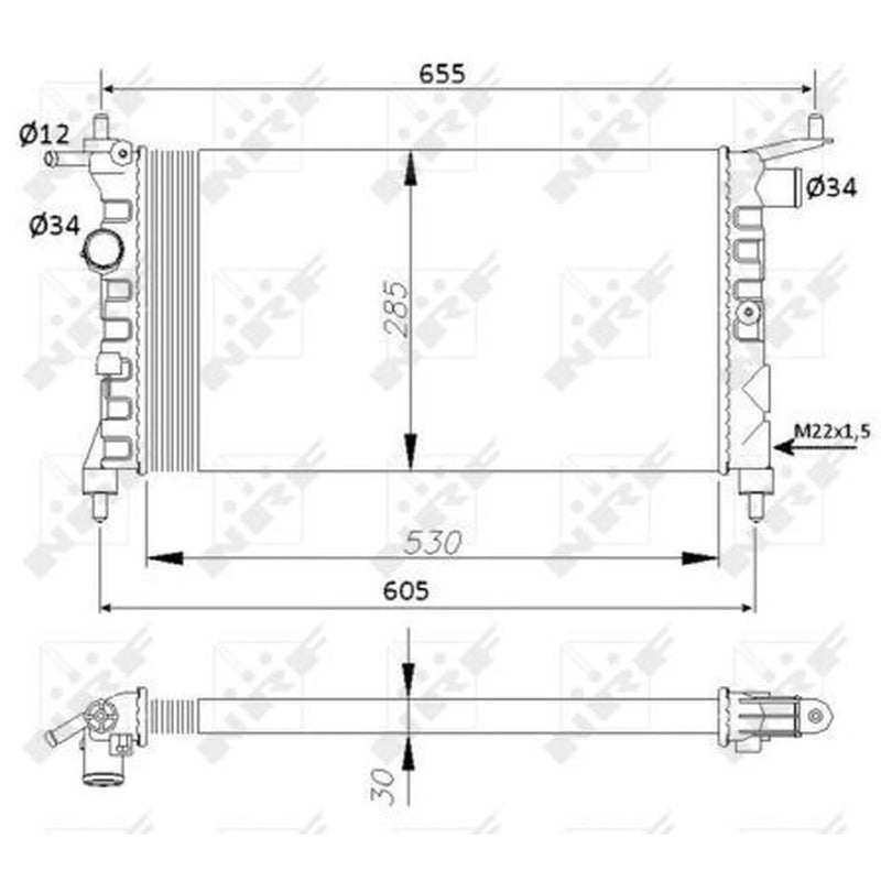 NRF Engine Radiator 50551