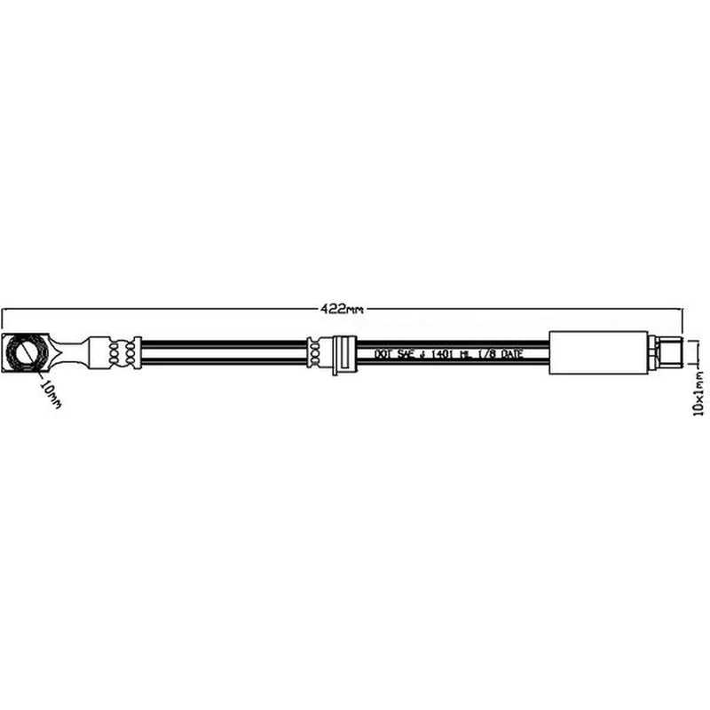 Abtex Brake Hydraulic Hose Line Right ABH1081