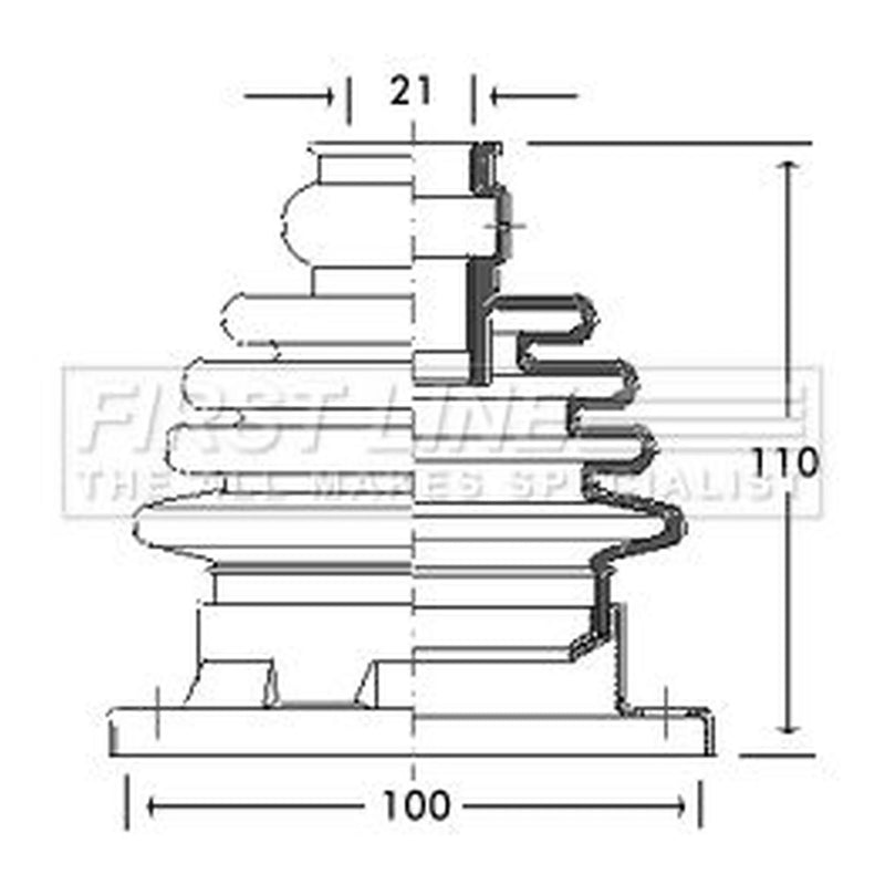 First Line Drive Shaft Bellow Kit transmission sided FCB2754