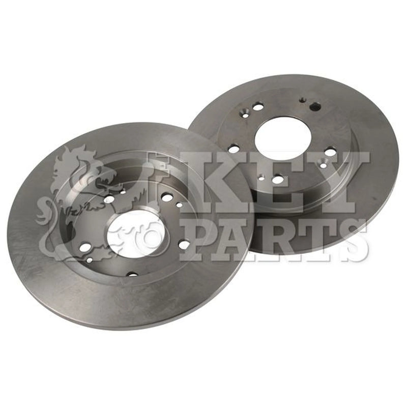 Key Parts 2 x Solid Rear Brake Discs KBD4598-x2