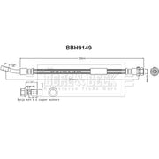 Borg & Beck Brake Hydraulic Hose Line Rear Right BBH9149