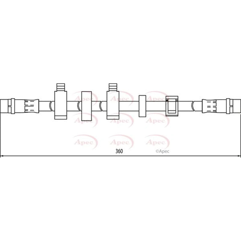 Apec Brake Hydraulic Hose Line Front Left HOS4099