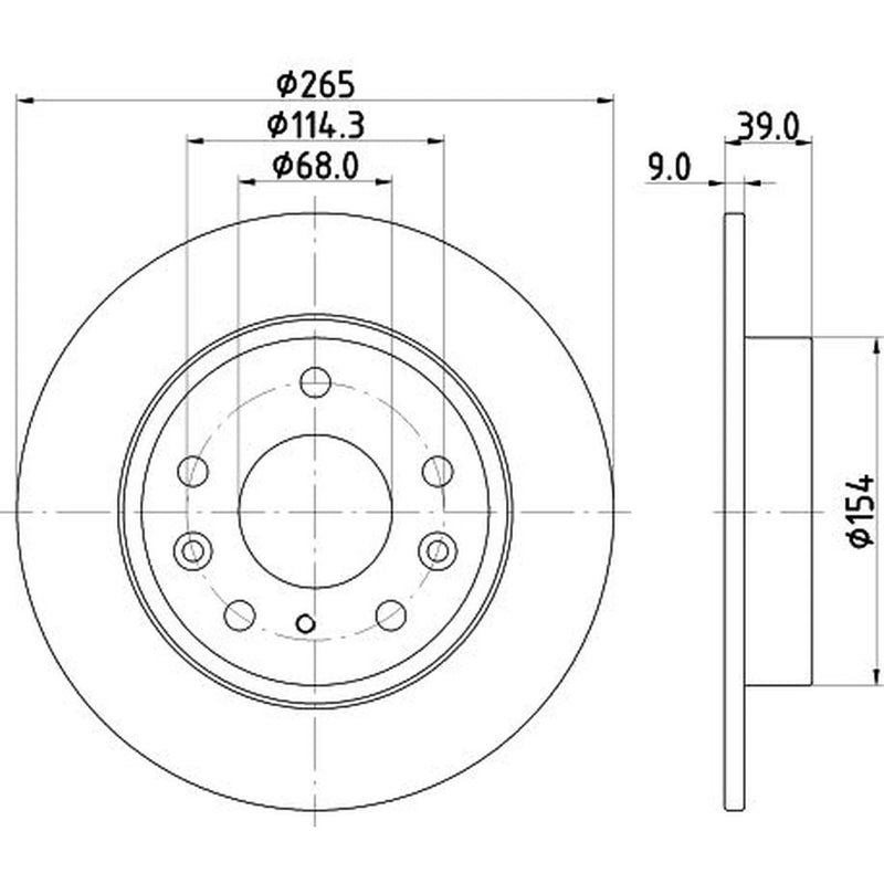 Mintex 2 x Solid Rear Brake Discs MDC2990C