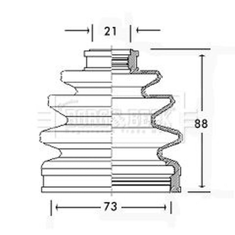 Borg & Beck Drive Shaft Bellow Kit Wheel Side BCB2247
