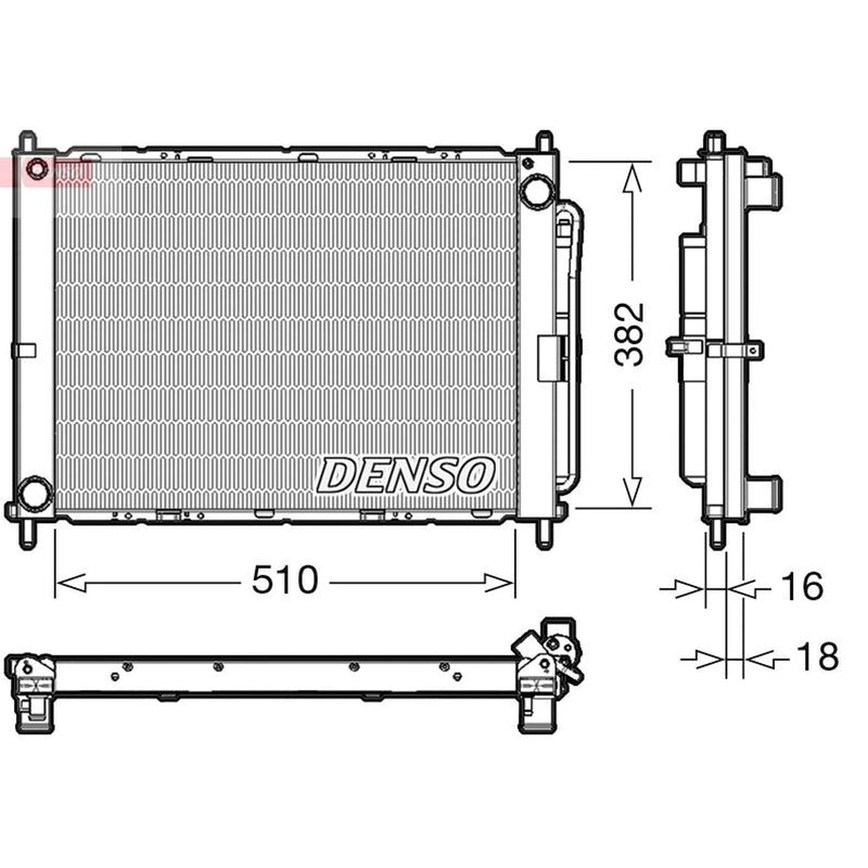 Denso Complete Cooling Module fits Nissan Micra III 2003-2010 1.5