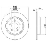 DON 2 x Solid Rear Brake Discs PCD13032-x2