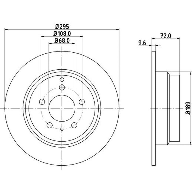DON 2 x Solid Rear Brake Discs PCD13032-x2