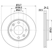 Mintex Mintex Front Brake Disc Kit MDK0079