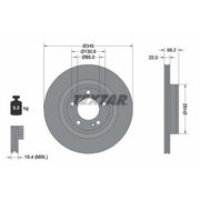 Textar 2 x Vented Rear Brake Discs 92345705-x2